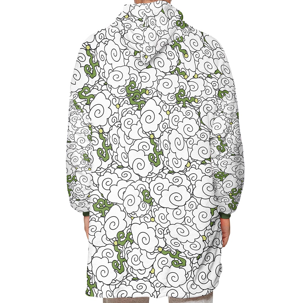 Alternative view of Moku Moku No Mi Smoker Devil Fruit Blanket Hoodie