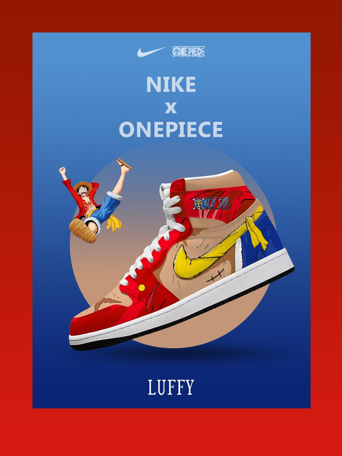 Monkey D. Luffy V.7 High-Top Custom Sneakers