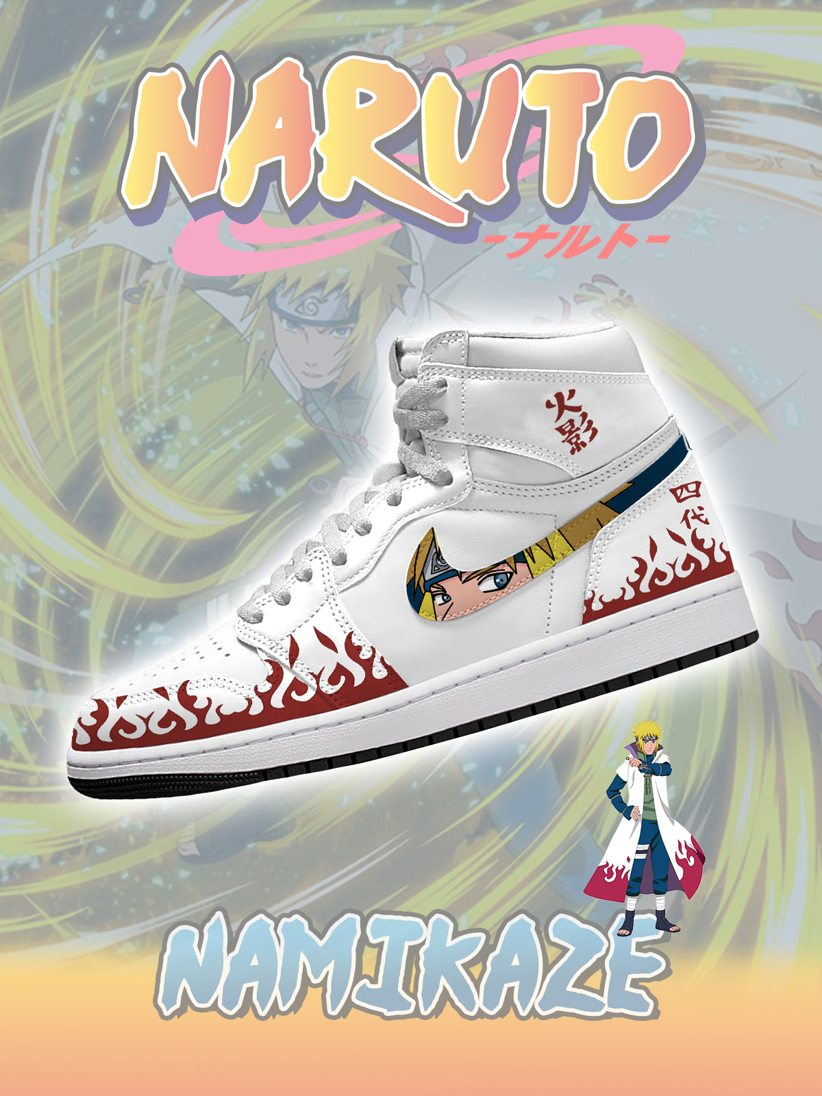 Namikaze Minato V.1 High-Top Custom Sneakers
