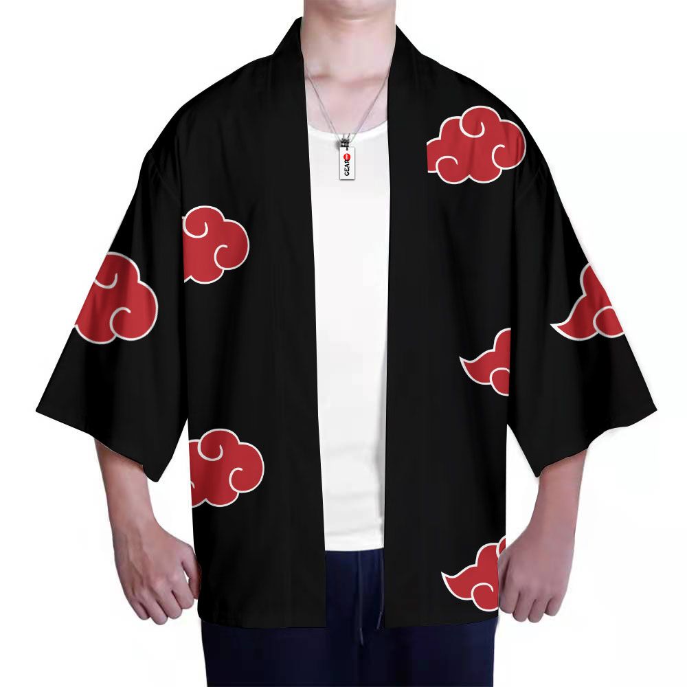 Alternative view of Naruto Kimono - Akatsuki Clan Kimono Custom Name Clothes Got1308