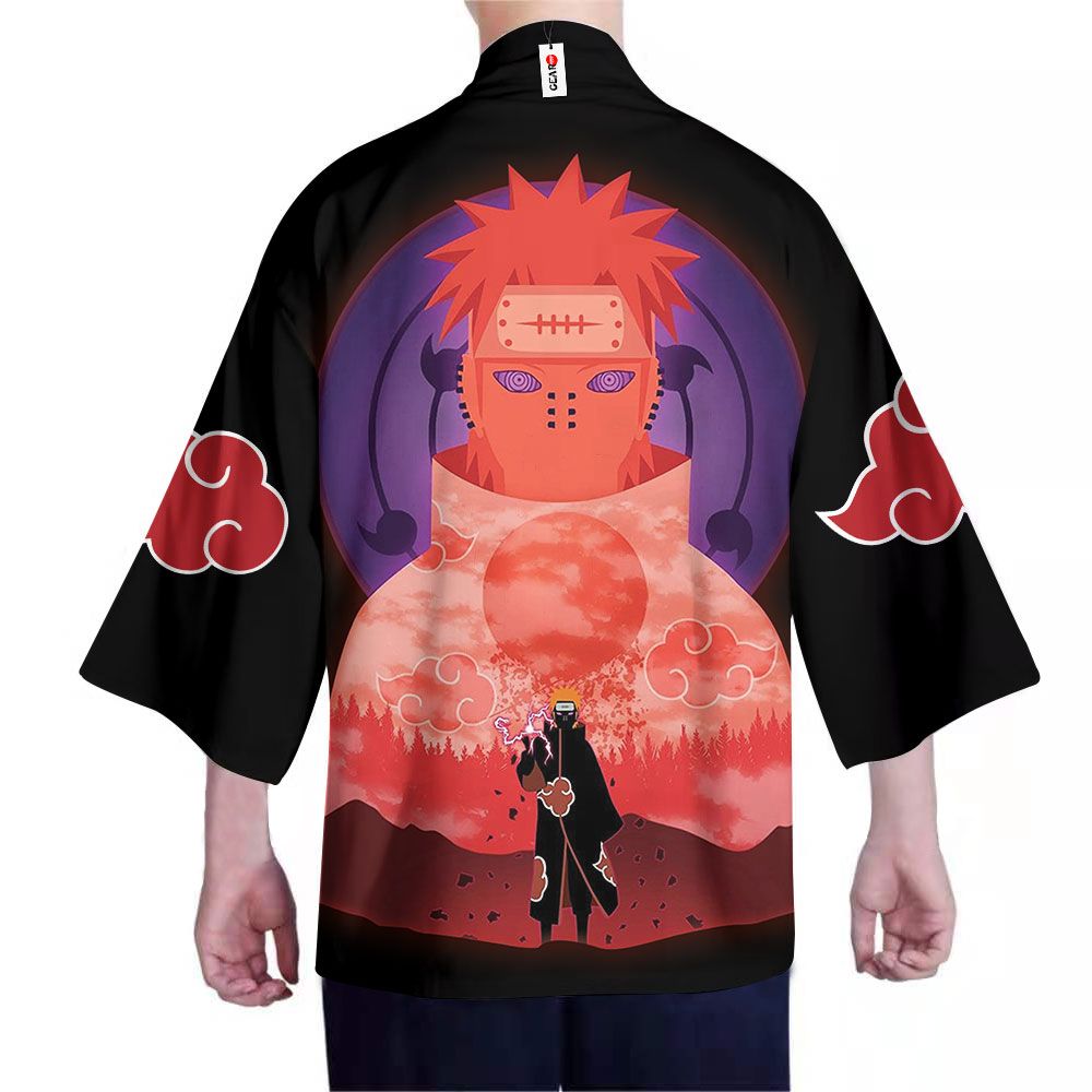 Alternative view of Naruto Kimono - Akatsuki Pain Kimono Custom Clothes Got1308