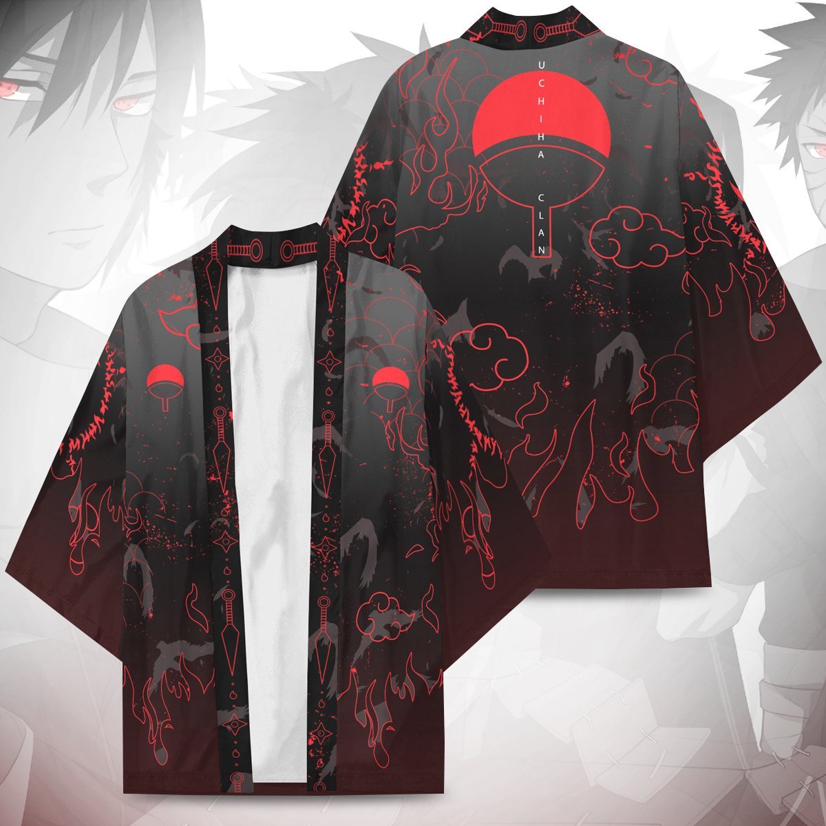 Alternative view of Naruto Kimono - Uchiha Emblem Kimono Fdm3107