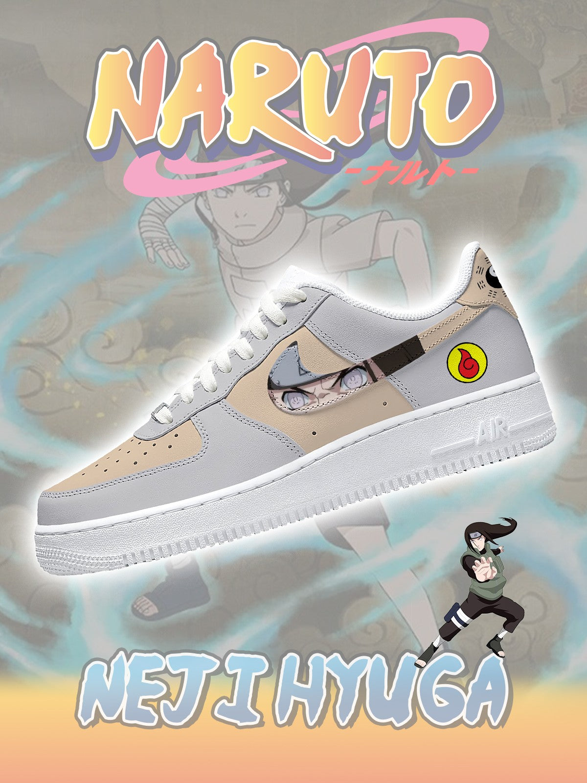 Neji Hyuga No.1 Custom Sneakers