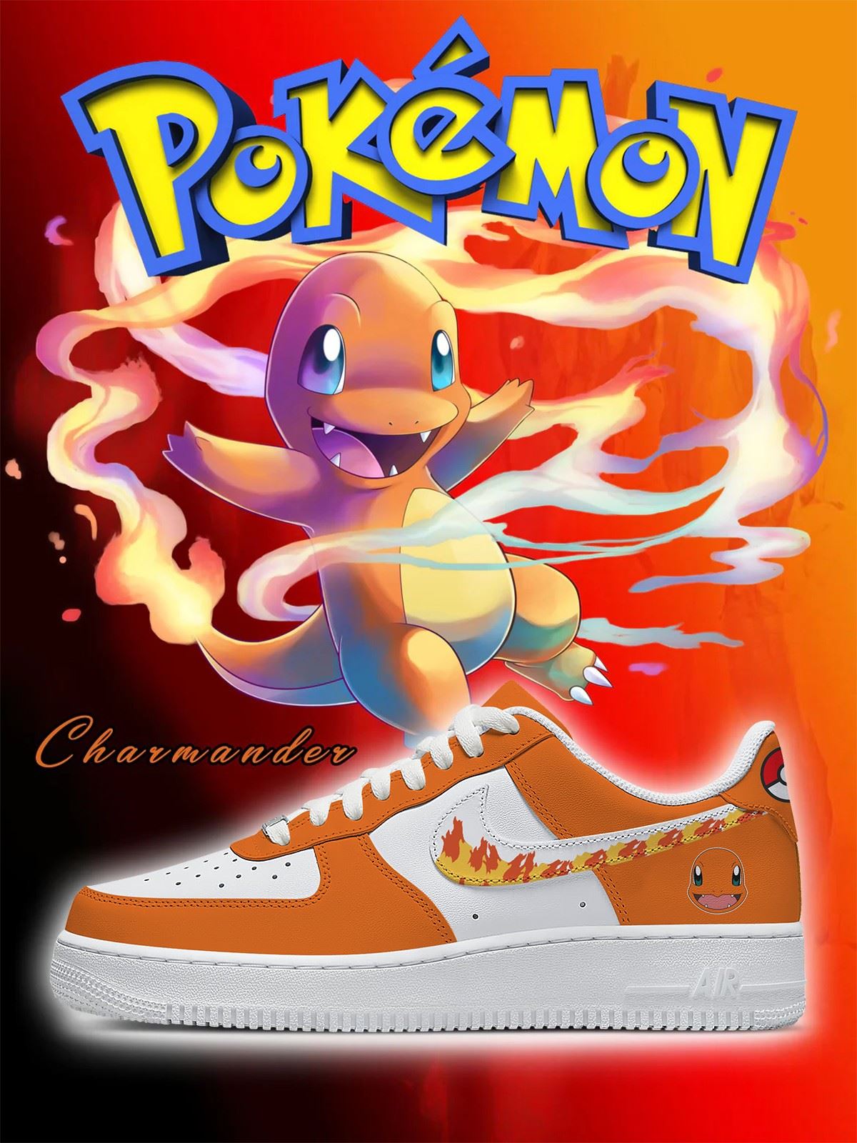No.0004 Charmander Custom Sneakers