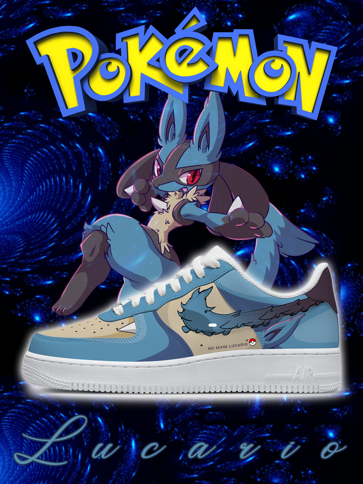 No.0448 Lucario Style 1 Custom Sneakers