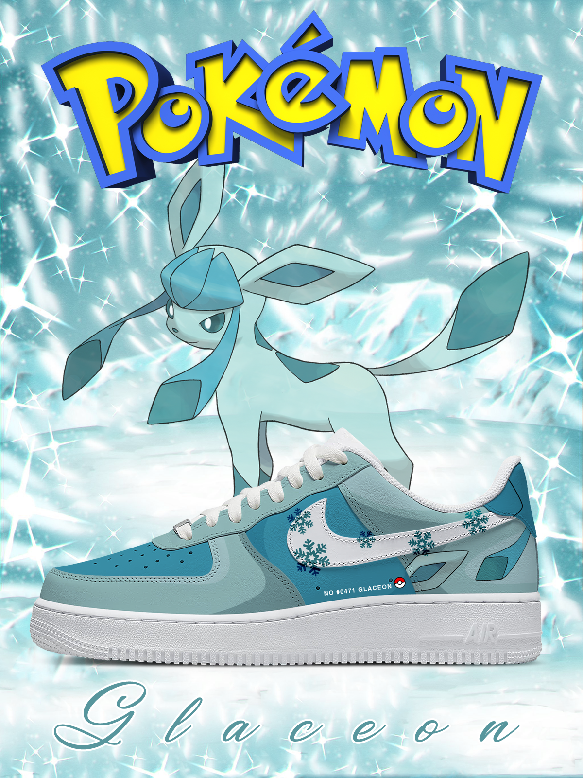 No.0471 Glaceon Custom Sneakers