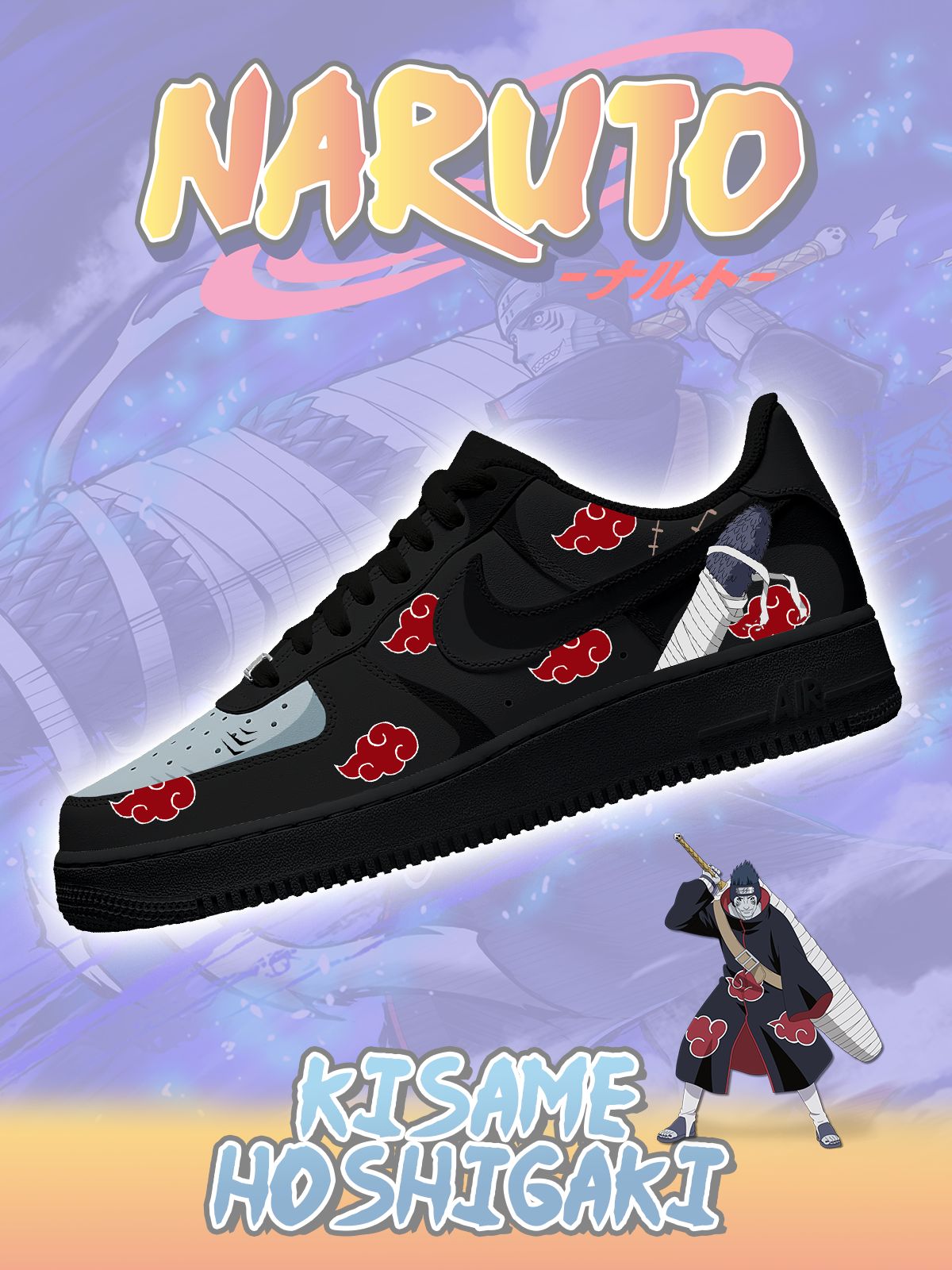 Personalized Akatsuki Kisame Hoshigaki No.1 Shoes