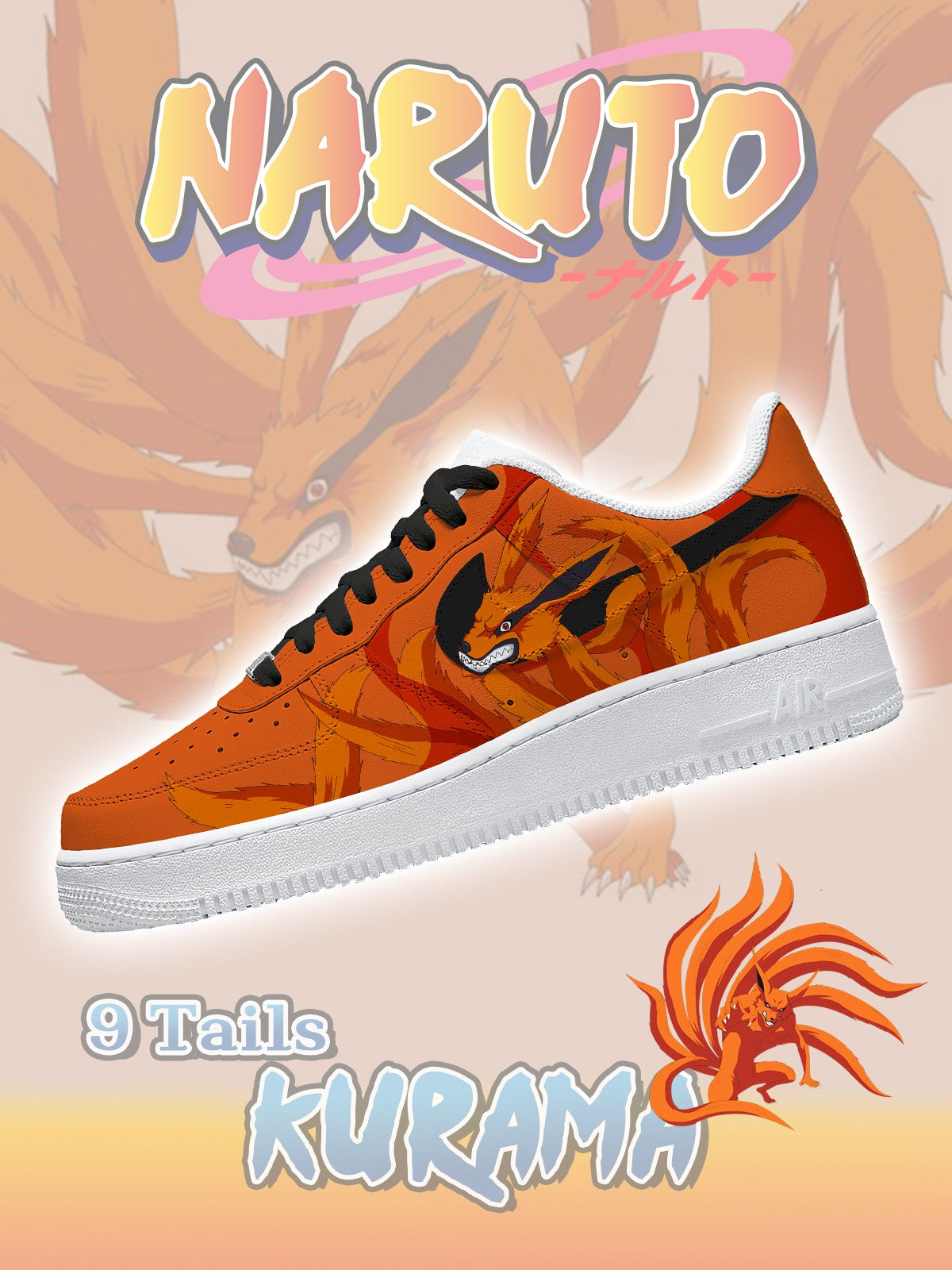 Personalized Nine-Tails Kurama Shoes