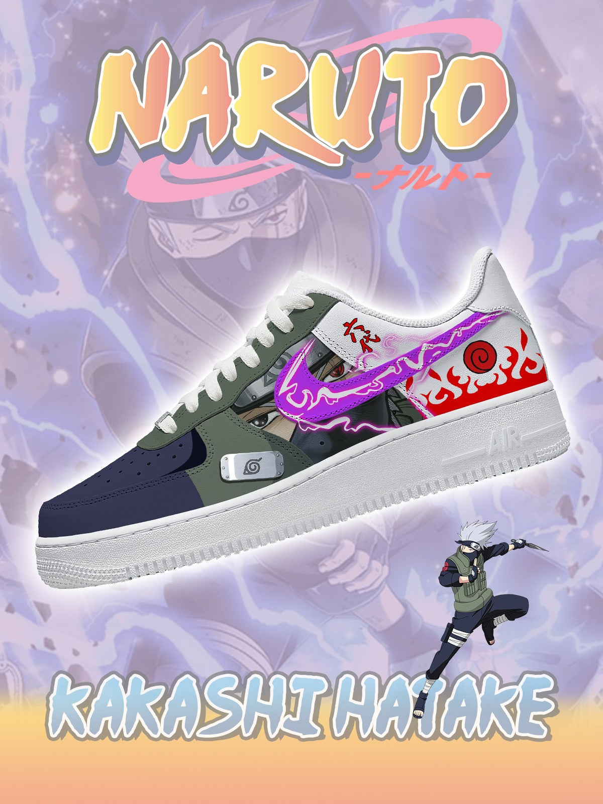 Personalized Sixth Hokage Kakashi Hatake Shoes