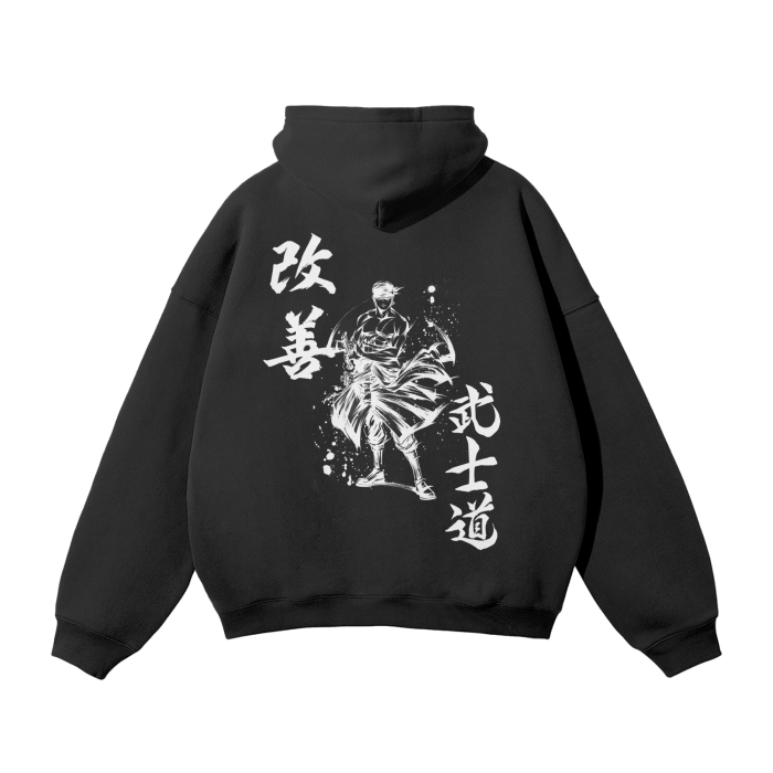 Pirate Hunter Graffiti Streetwear Hoodie Black