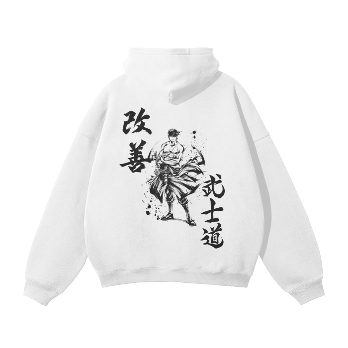 Pirate Hunter Graffiti Streetwear Hoodie White