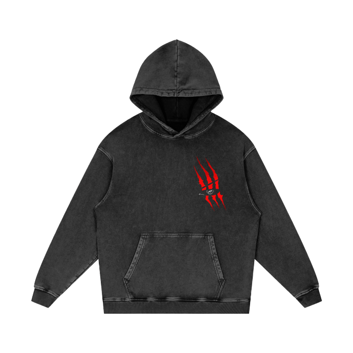 Alternative view of Red-Haired Pirate Y2K Streetwear Hoodie Washed