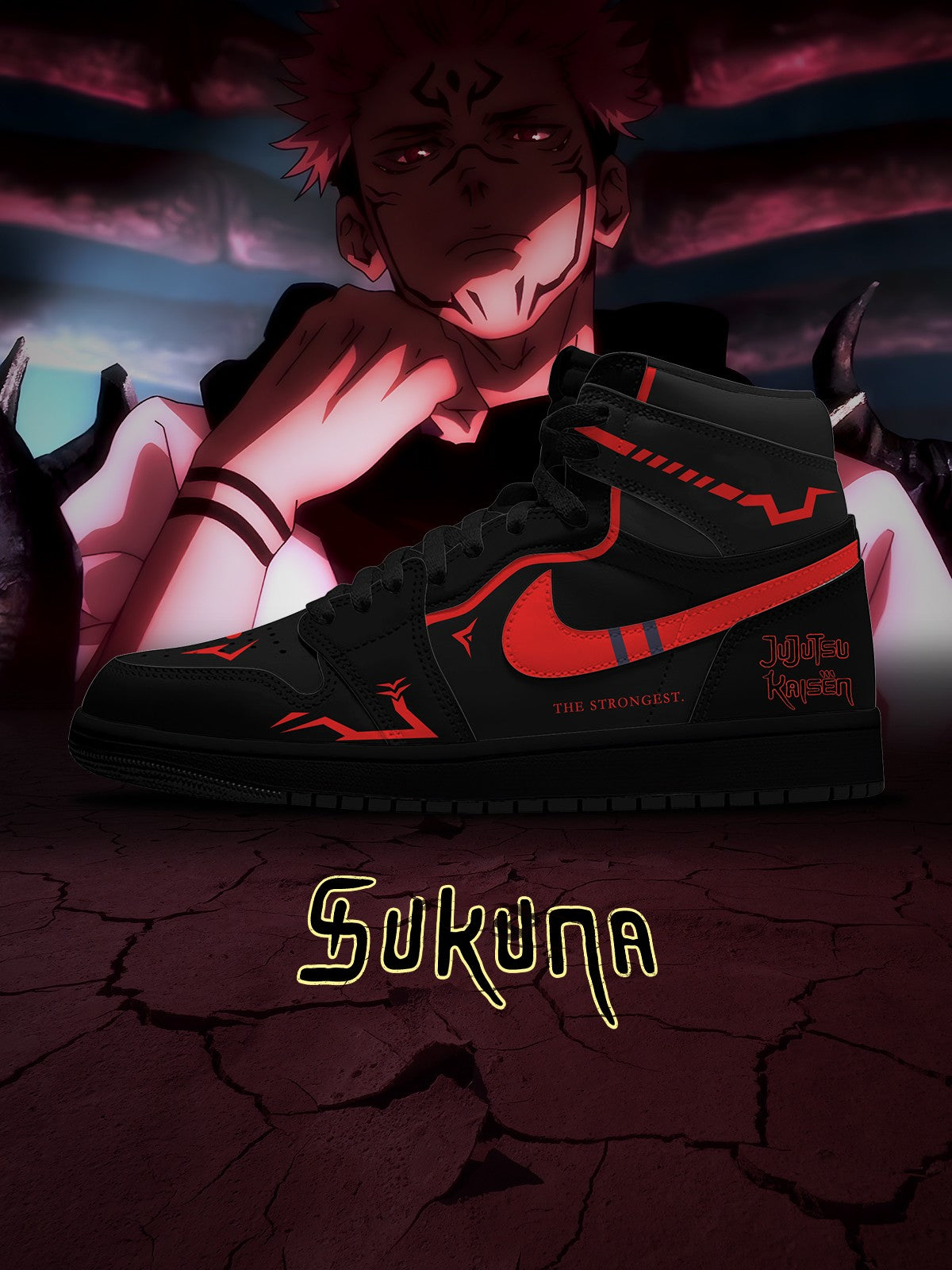 Ryomen Sukuna V.1 High-Top Custom Sneakers