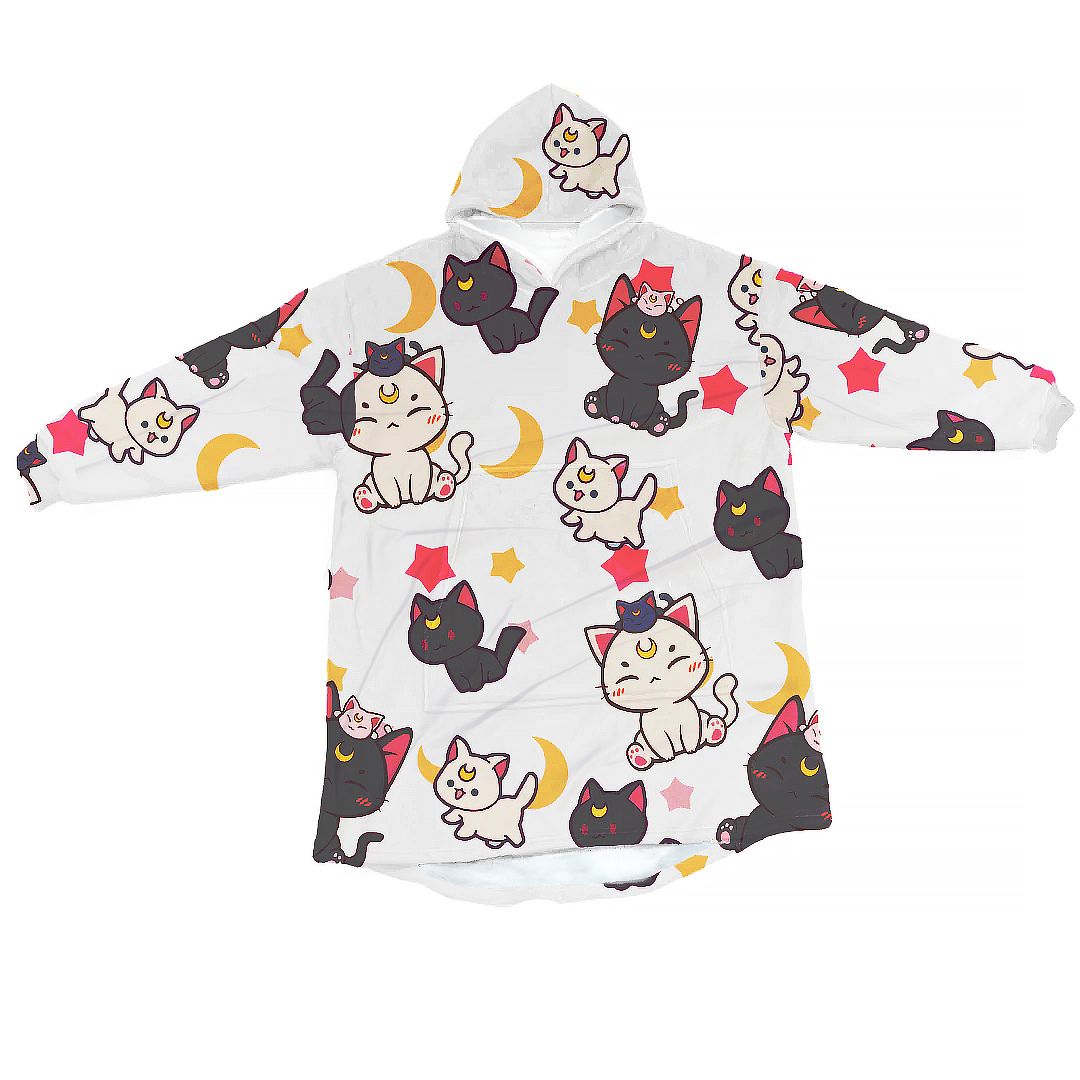 Sailor Moon Cat Hoodie Blanket