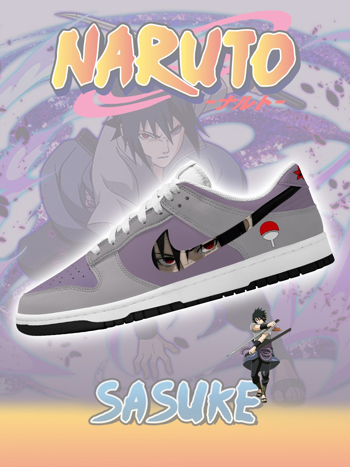 Sasuke V.1 Custom Court-Low Sneakers