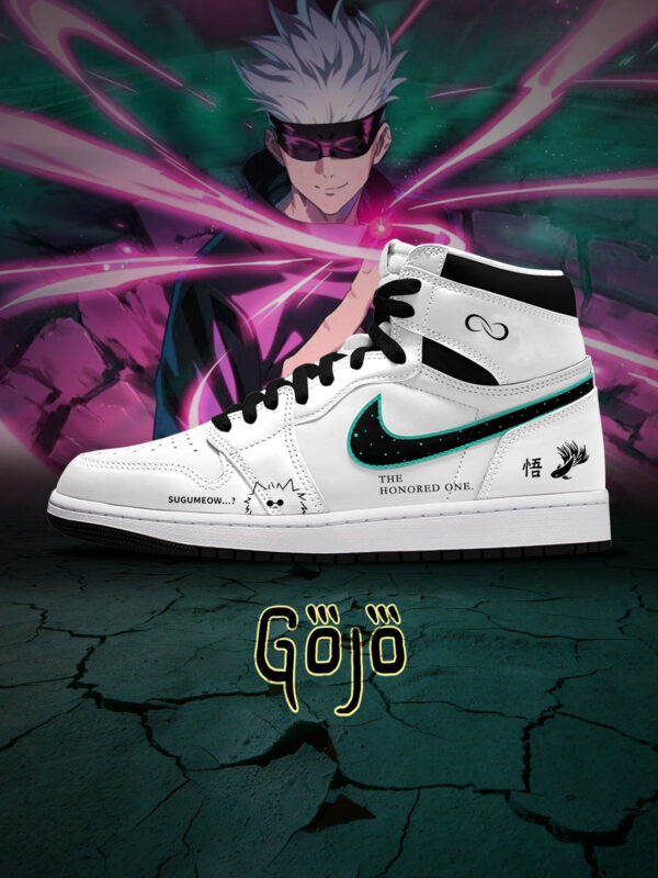 Alternative view of Satoru Gojo V.1 High-Top Custom Sneakers