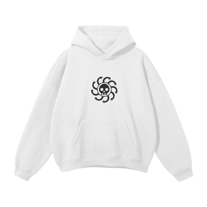 Alternative view of Serpent Empress Y2K Streetwear Hoodie White