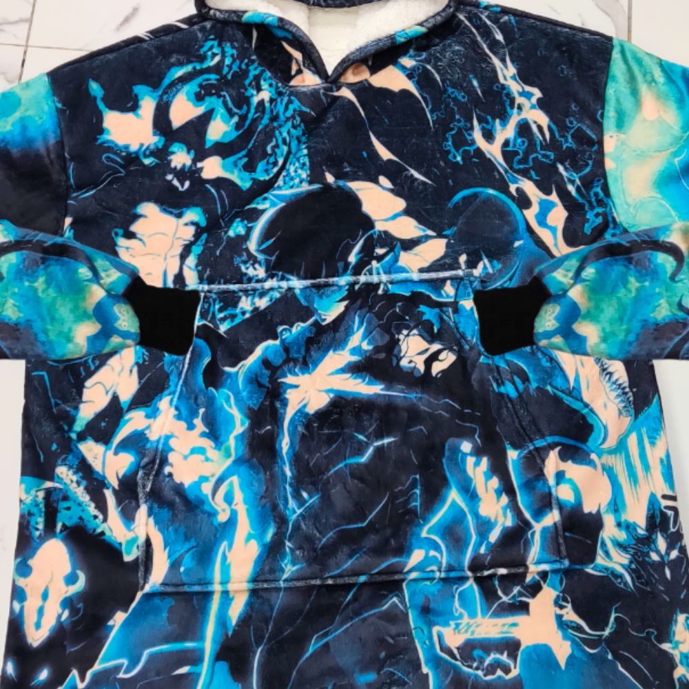 Alternative view of Solo Leveling Hoodie Blanket