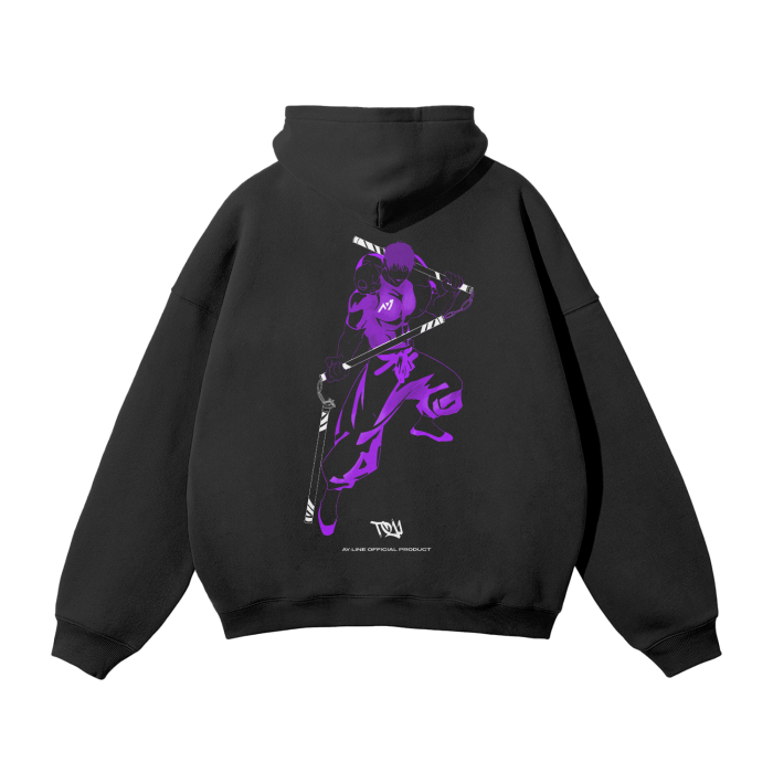Sorcerer Killer Neon Streetwear Hoodie Black