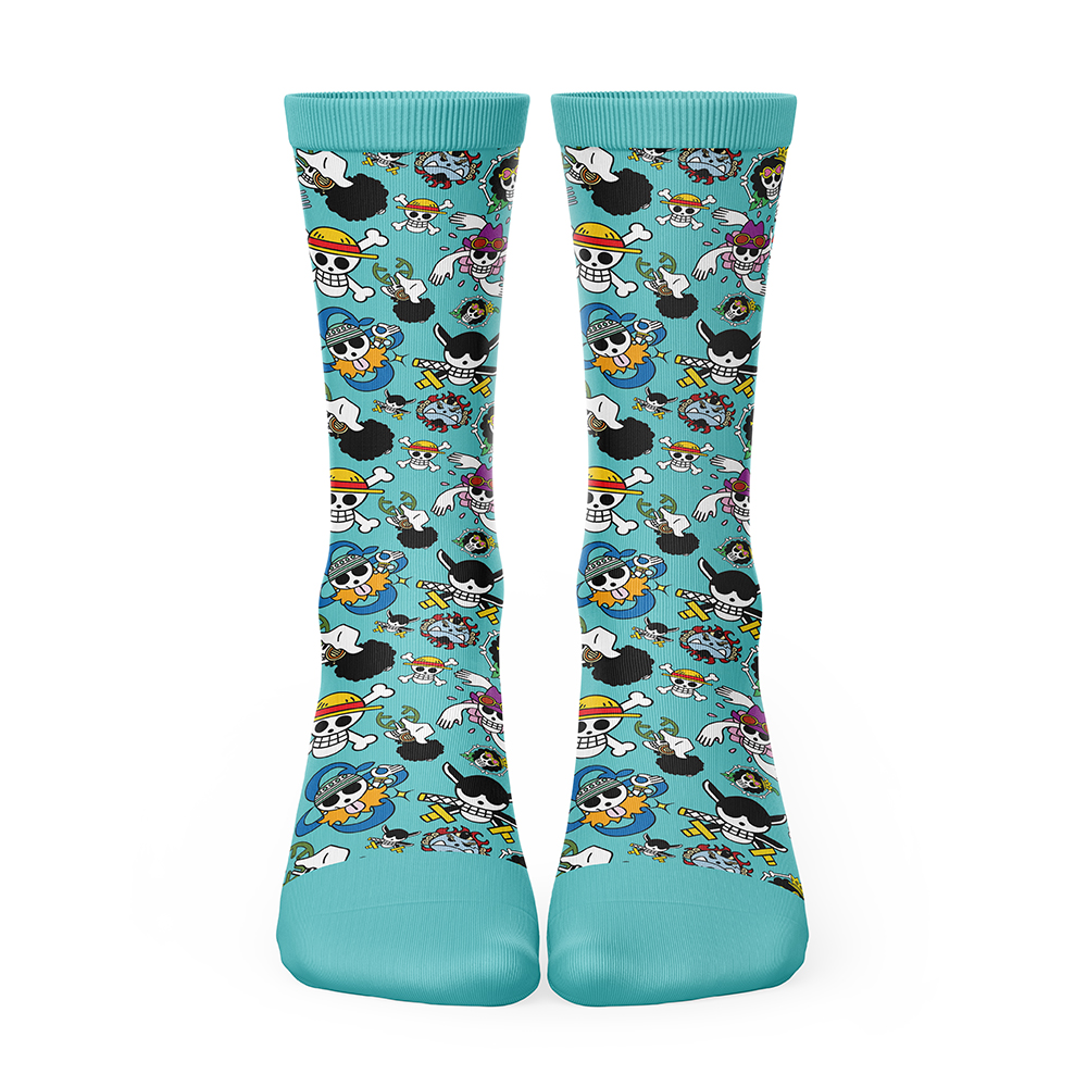 Straw Hats Jolly Roger Pattern One Piece Pirates Socks
