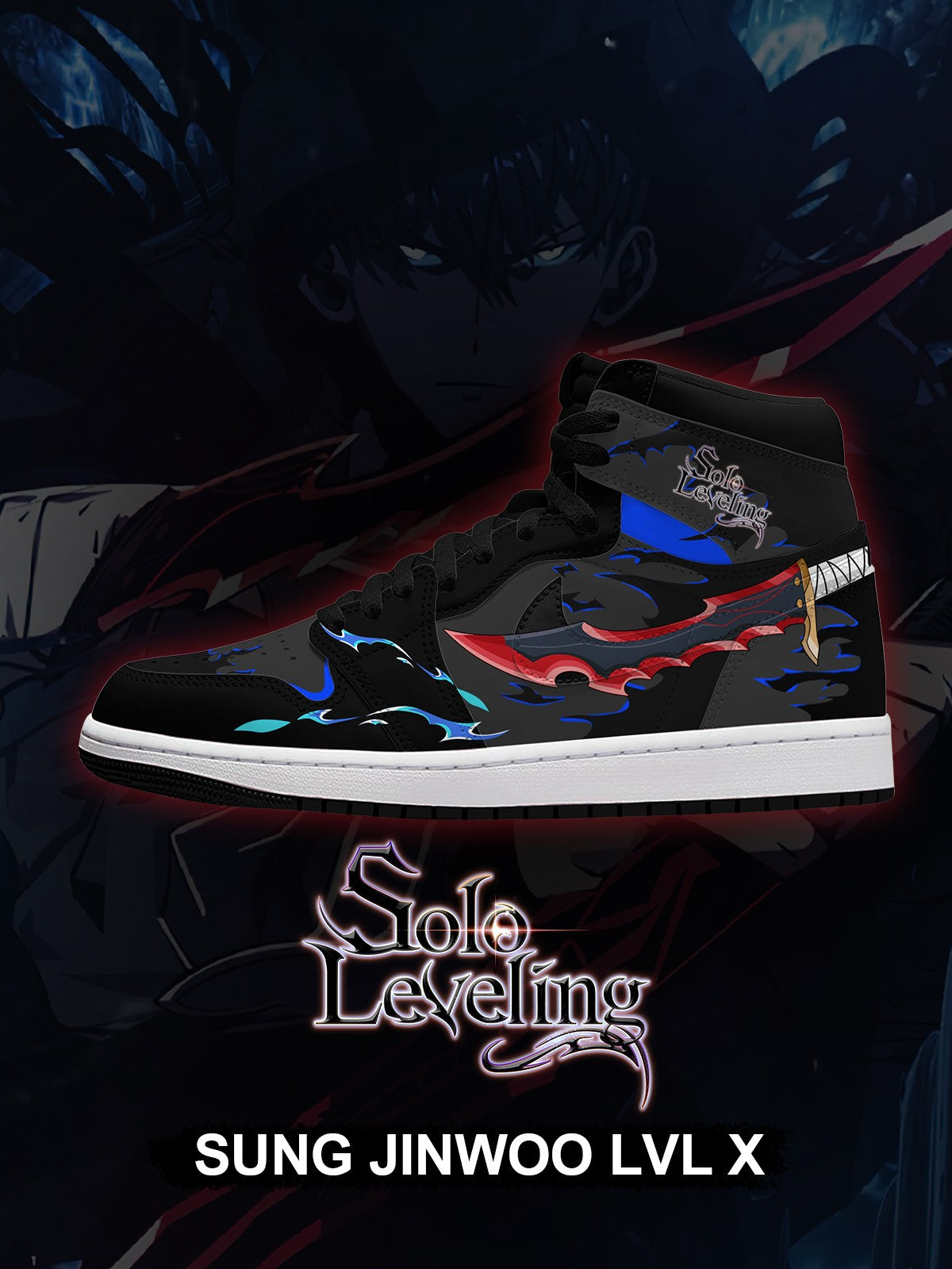 Sung Jinwoo Lvl X V.1 Custom High-Top Sneakers