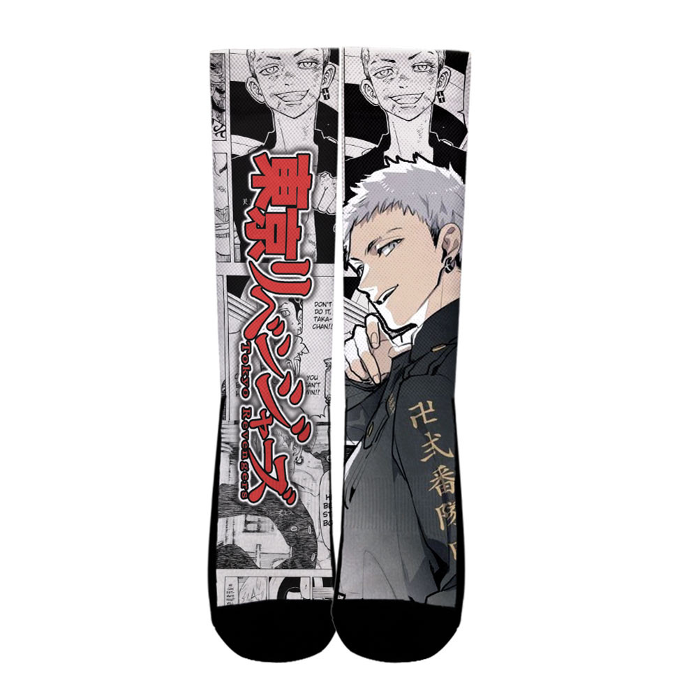 Takashi Mitsuya Socks Tokyo Revengers Custom Anime Socks Manga Style