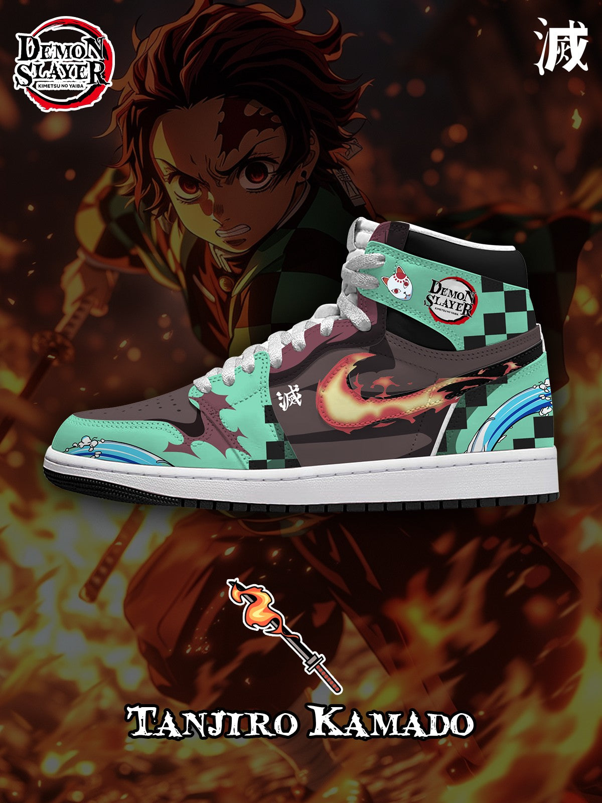 Tanjiro Kamado V.4 Custom High-Top Sneakers