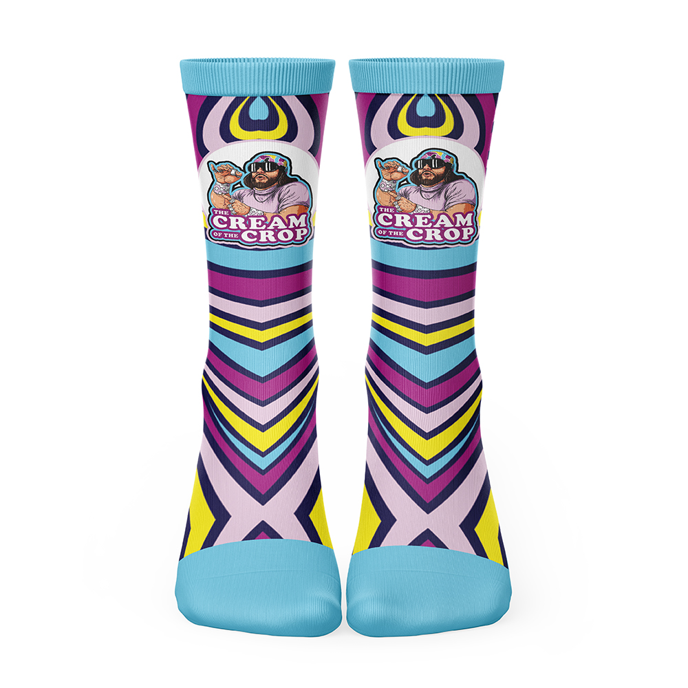 The Cream Of The Crop Trippy Randy Savage Pop Culture Socks