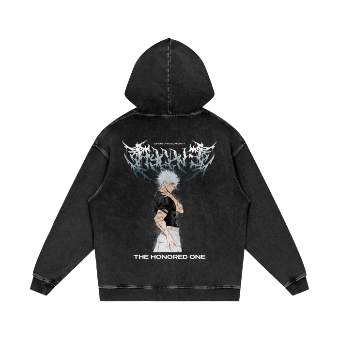 The Honored One Metal Streetwear Hoodie Washed