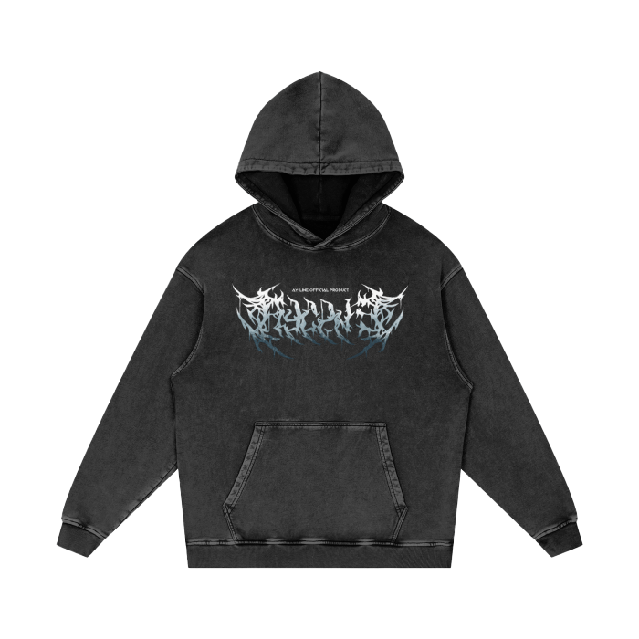 Alternative view of The Honored One Metal Streetwear Hoodie Washed
