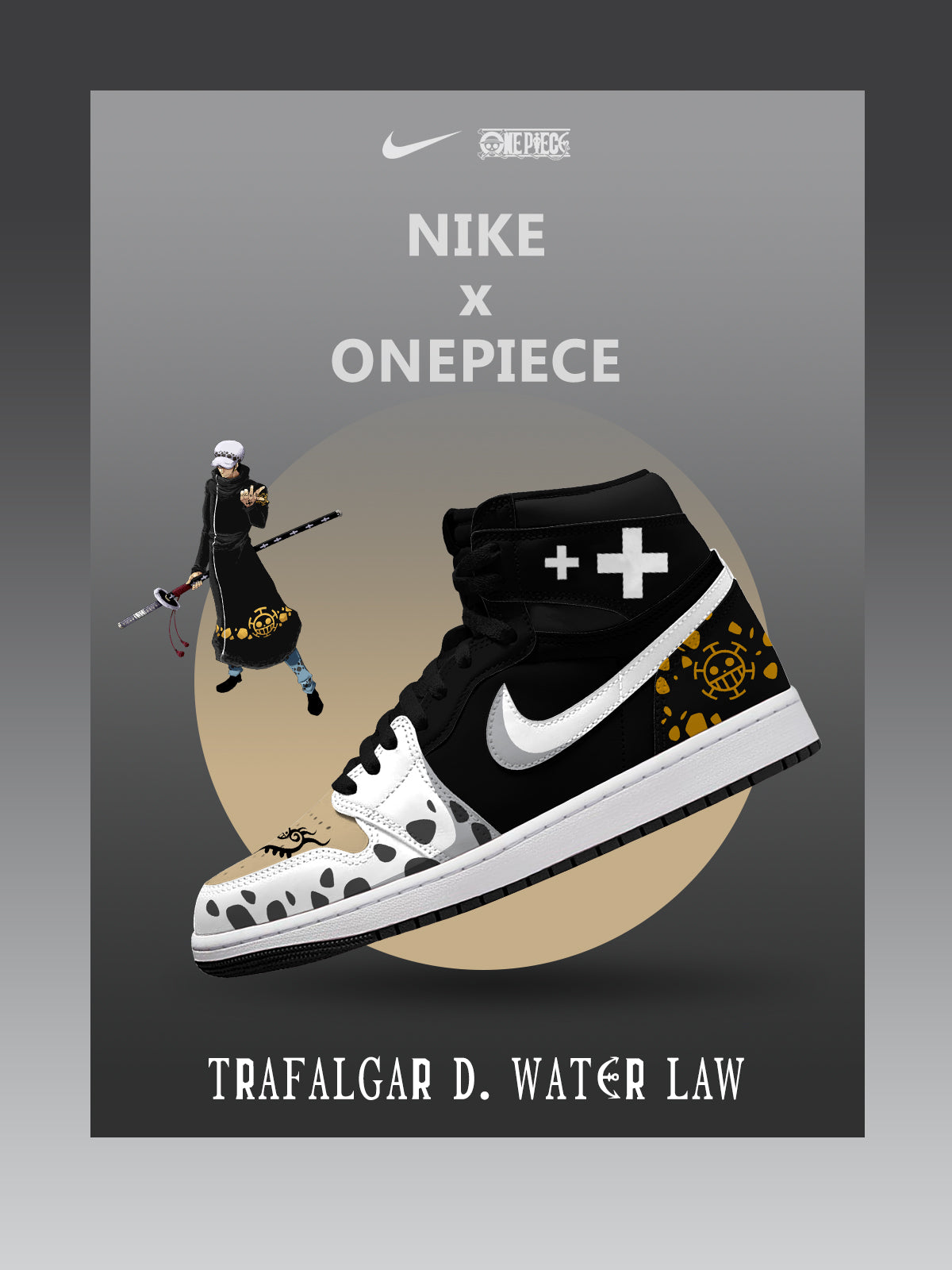Trafalgar D. Water Law V.2 High-Top Custom Sneakers