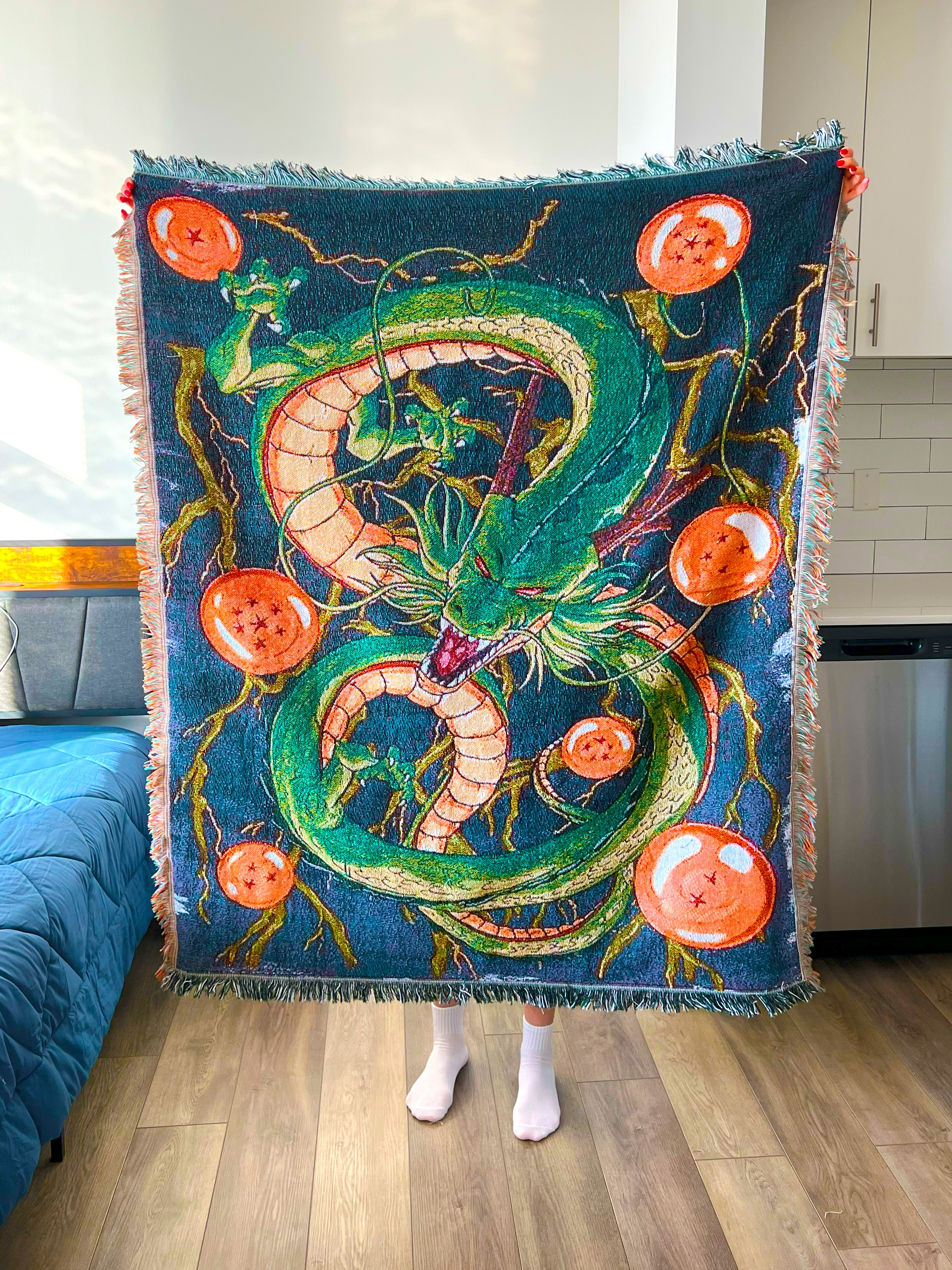 Alternative view of Vintage Eternal Dragon Tapestry