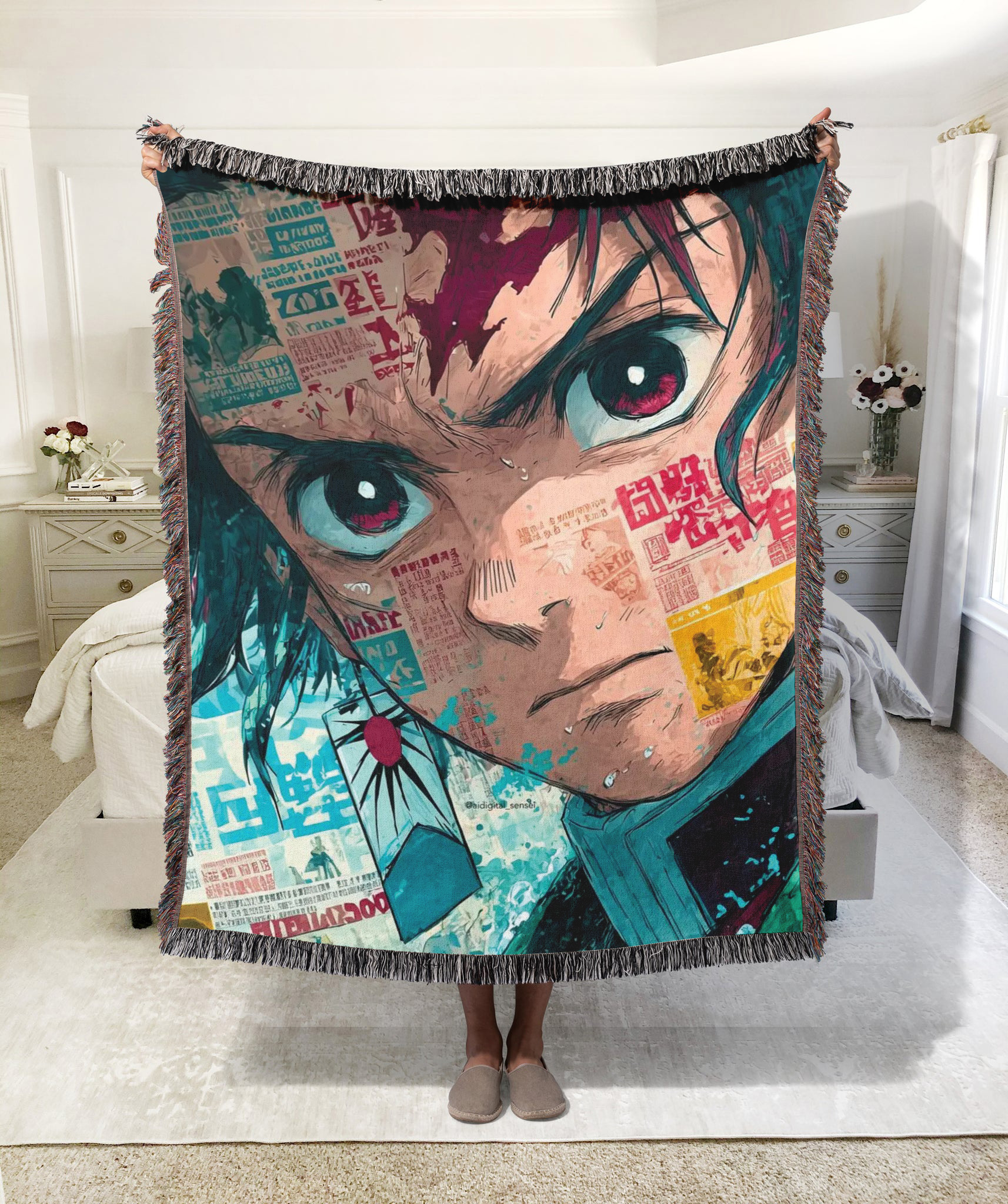 Vintage Tanjiro Manga Tapestry