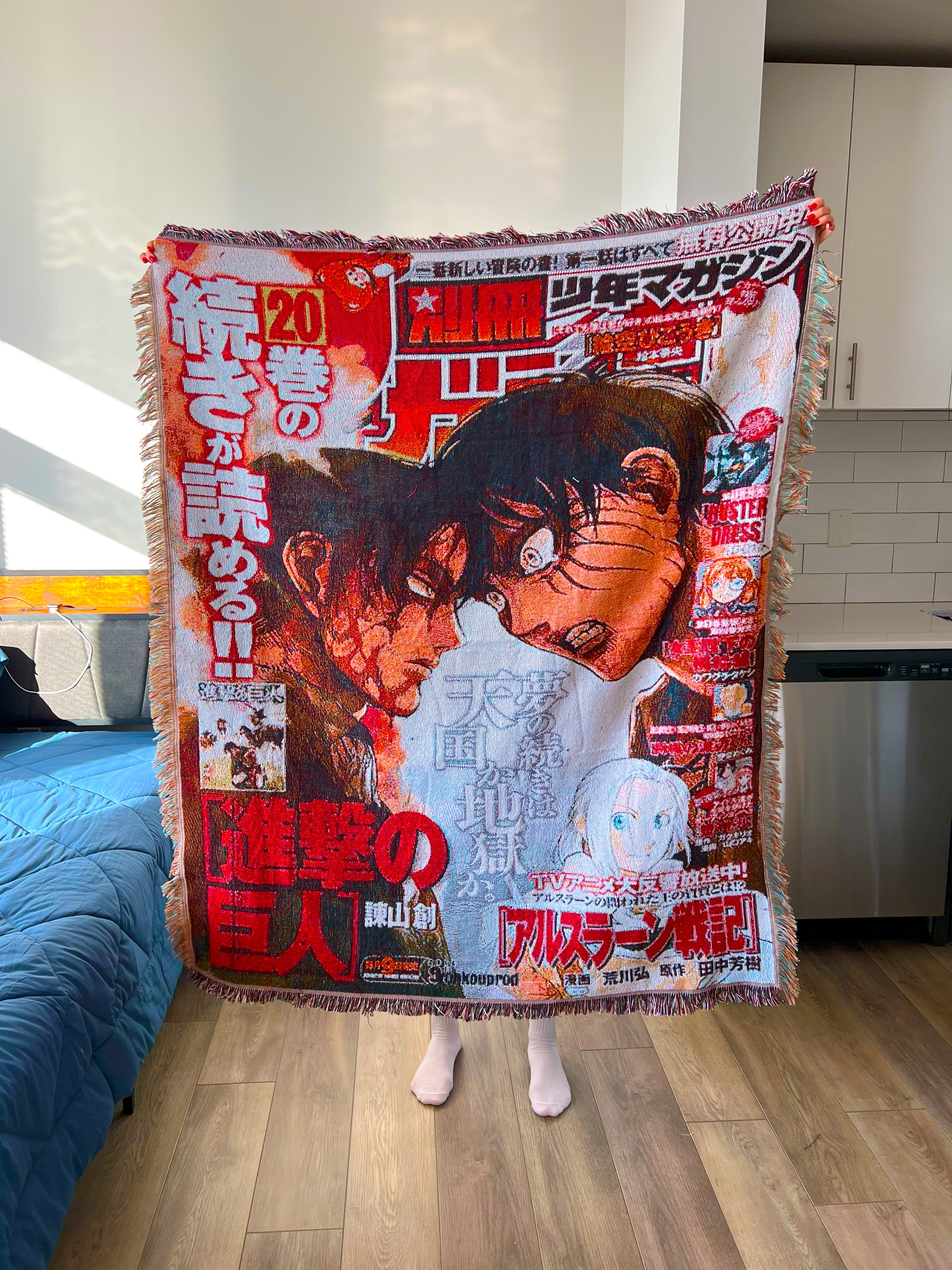 Alternative view of Vintage Titans Manga Tapestry