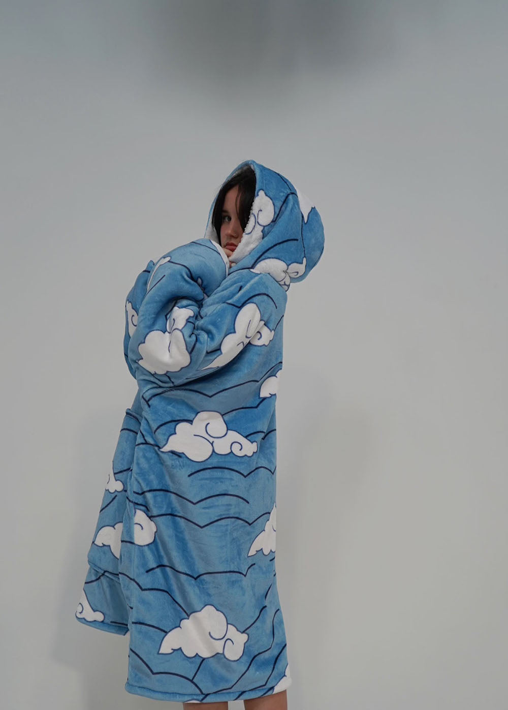Alternative view of Water Hashira Blanket Hoodie - Demon Slayer
