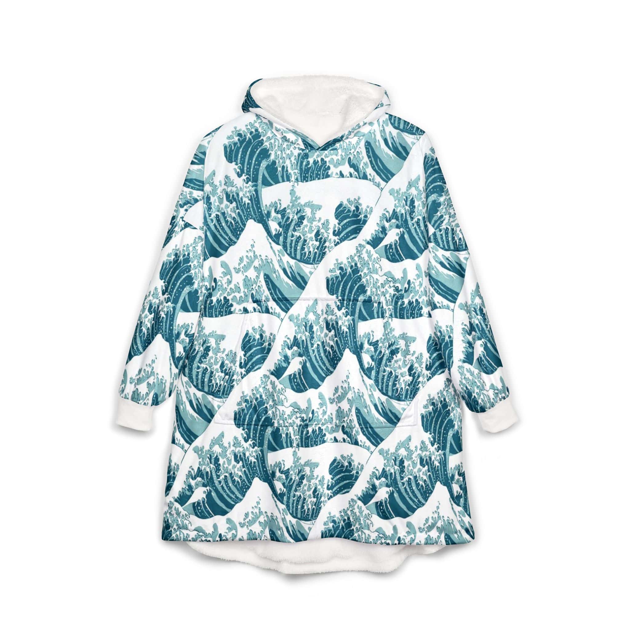 Waves Of Kagava Oversized Blanket Hoodie