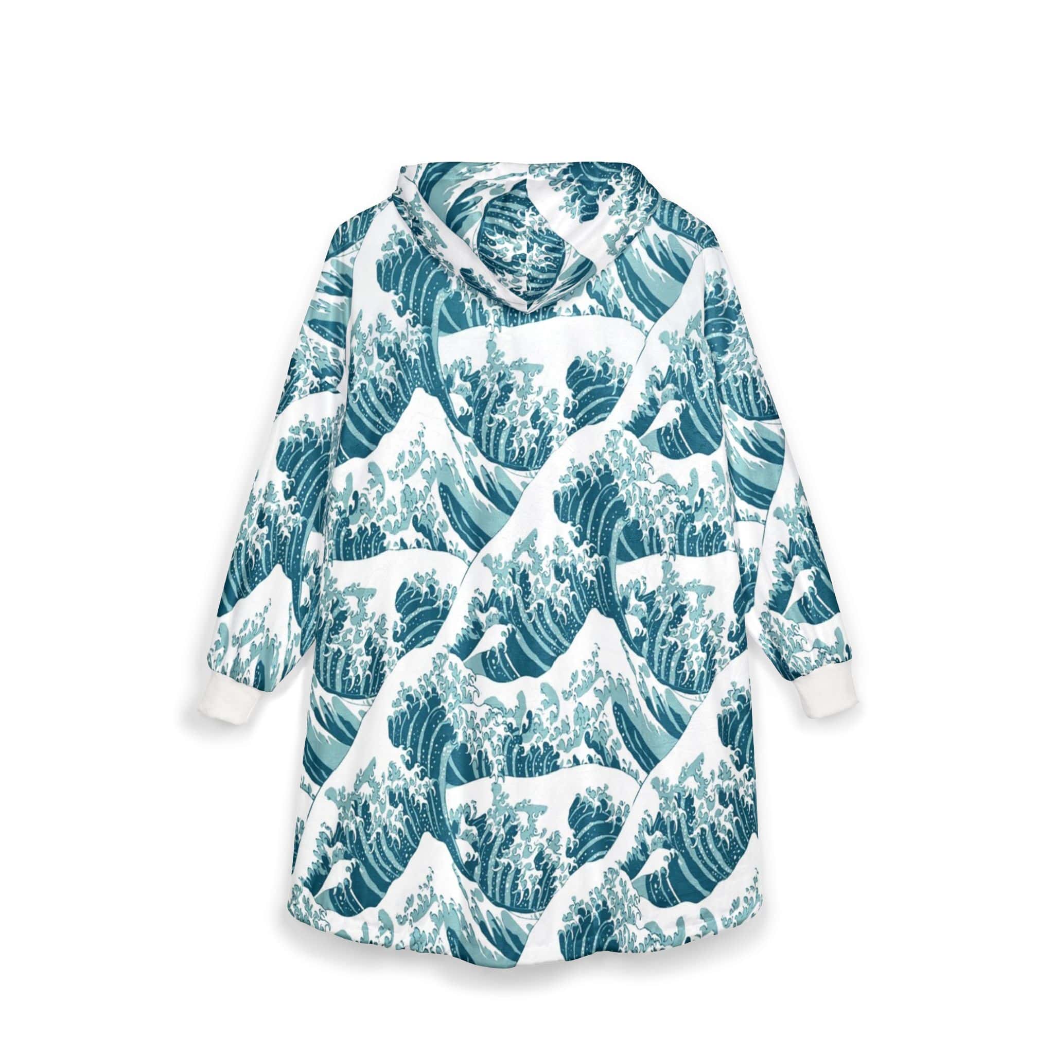 Alternative view of Waves Of Kagava Oversized Blanket Hoodie