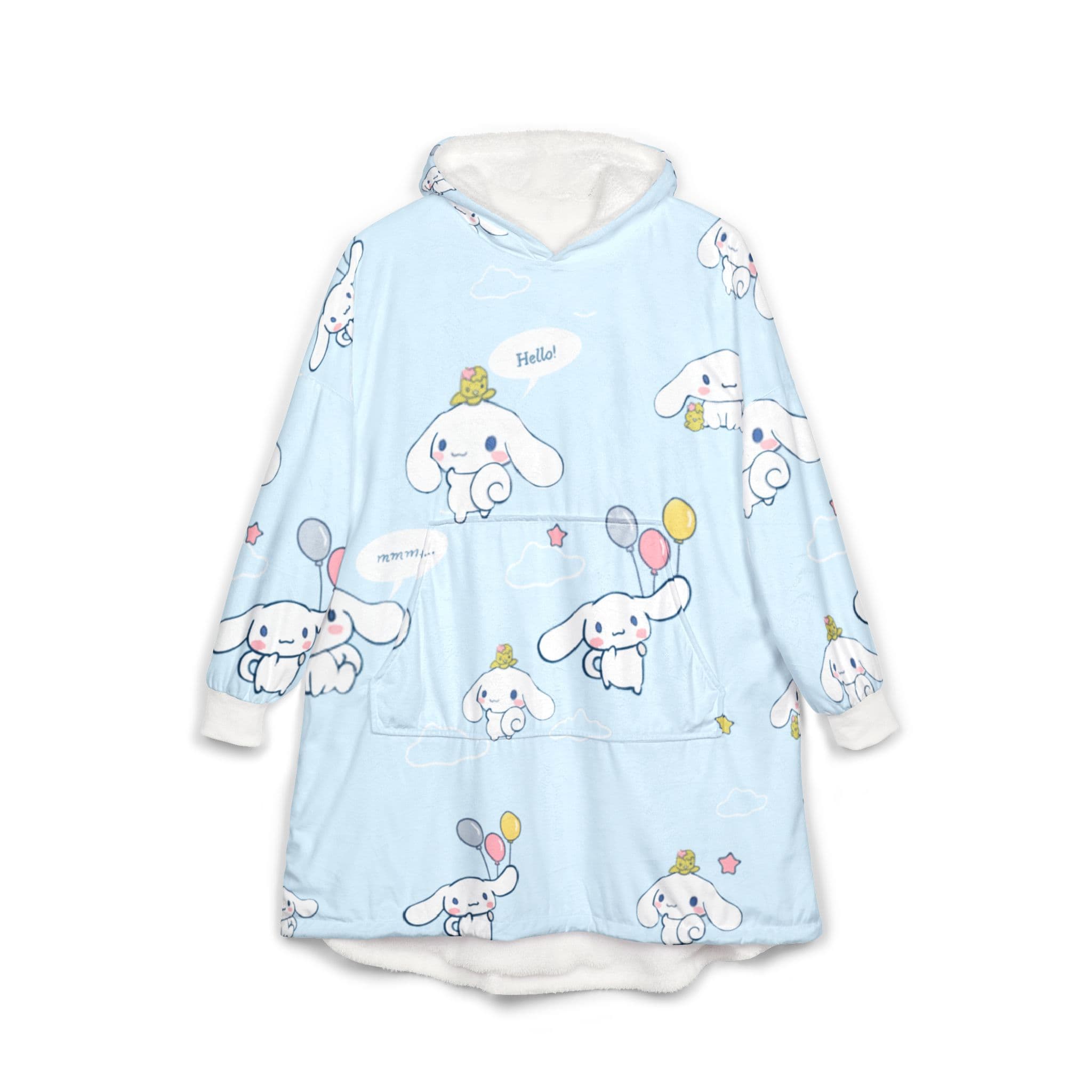 White Puppy Kawaii Blanket Hoodie