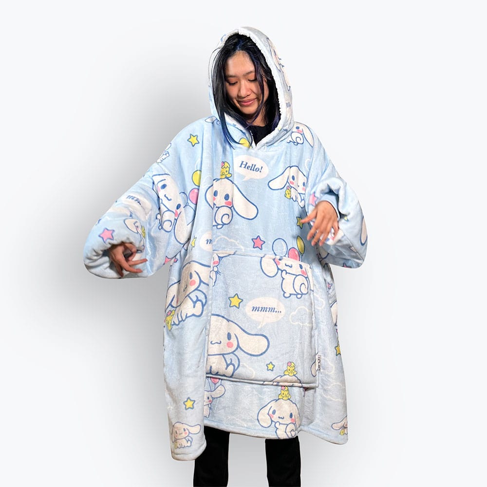 Alternative view of White Puppy Kawaii Blanket Hoodie