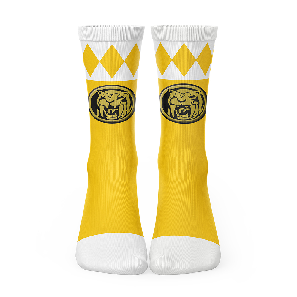 Yellow Ranger Mighty Morphin Power Rangers Socks