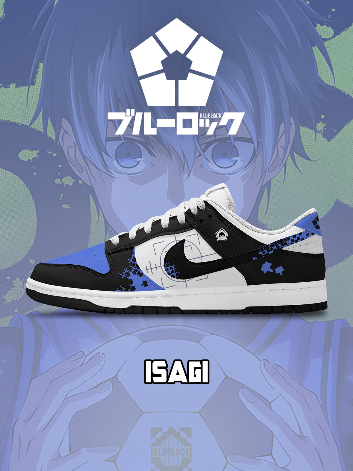Yoichi Isagi V.1 Custom Court-Low Sneakers