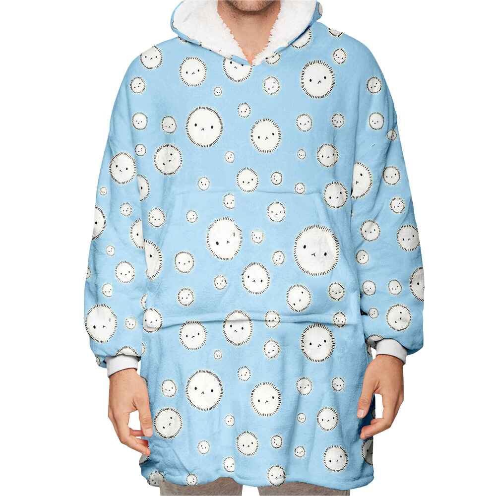 Alternative view of Yukine Puffball Spirits Blanket Hoodie