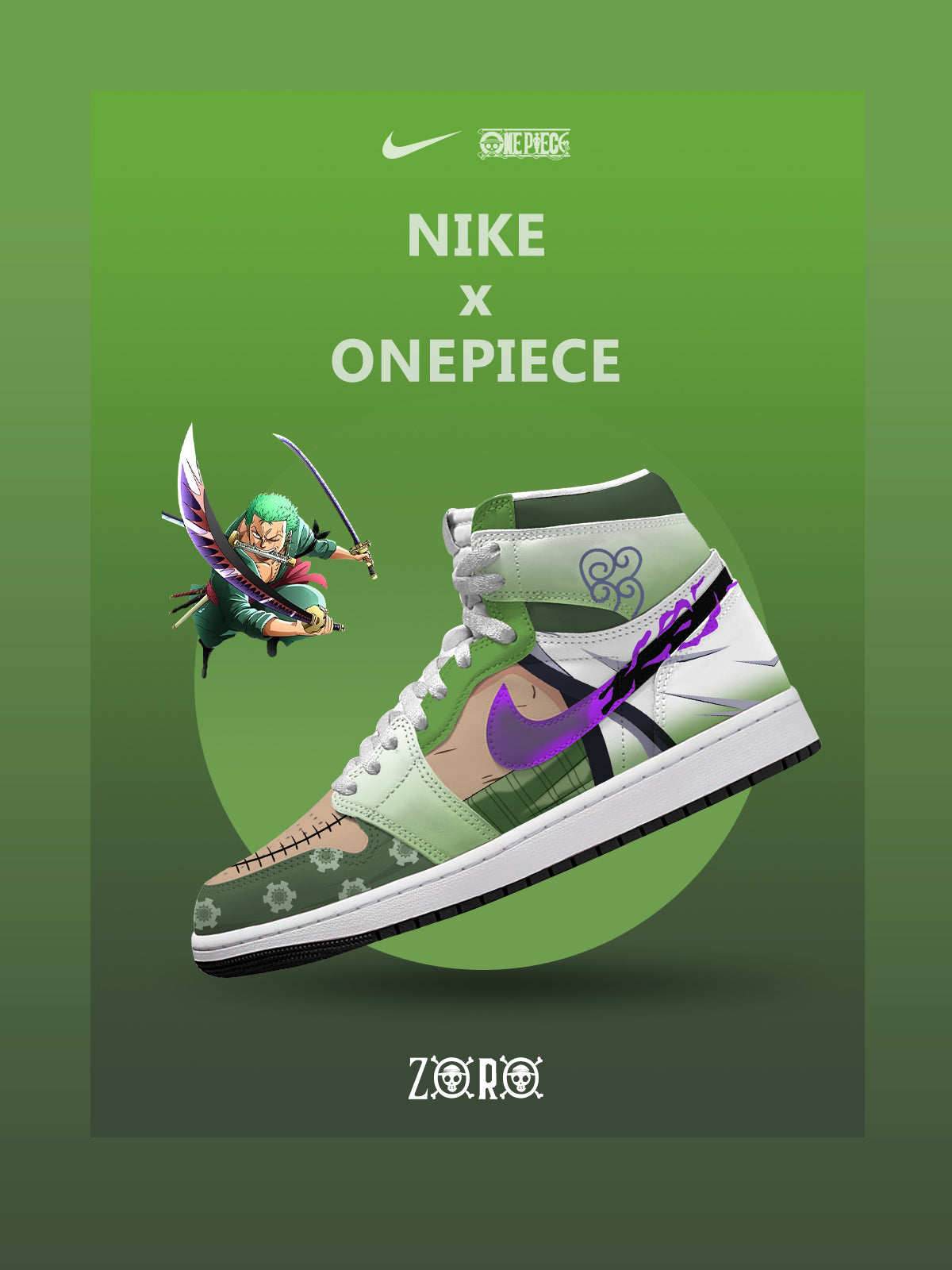 Zoro V.2 High-Top Custom Sneakers